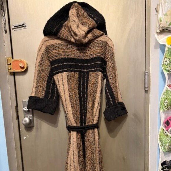 Vintage Boho 1970’s Striped Hooded Duster Cardigan - Picture 11 of 16